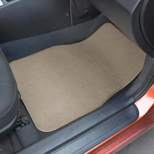 Miniatura 6 de BDK Alfombrillas de Piso de Alfombra Resistentes de Color Beige Delanteras y Traseras, Forros Universales para Automóvil, SUV, Camioneta y Camión