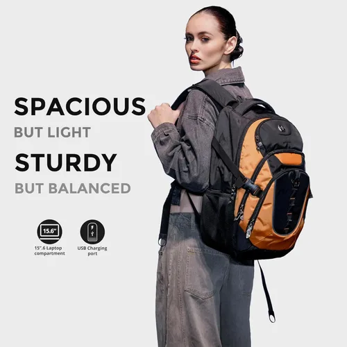 Miniatura 3 de swissdigital Mochila para portátil de viaje de negocios, para hombre y mujer, con puerto de carga USB inteligente, compatible con portátiles de 15.6