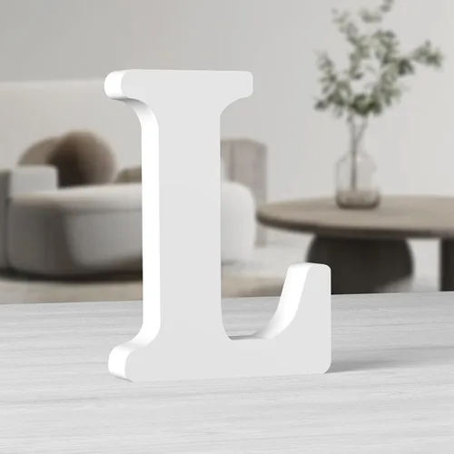 Miniatura 14 de AOCEAN Letras de madera grandes blancas de 10 pulgadas, letras de madera sin terminar para decoración de pared, letras decorativas de pie