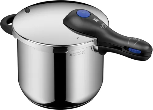 WMF Perfect Plus - Cromargan de acero inoxidable para inducción de 8.7 in de diámetro de 6 litros y medio con protección contra la llama