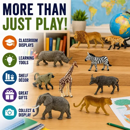 Miniatura 3 de Safari Ltd. Animales sudafricanos TOOB - 9 figuras de elefante, león, jirafa y más - Juego de juguetes educativos para niños, niñas y niños a partir