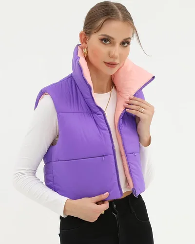 Miniatura 10 de Xeoxarel Chaleco acolchado corto con bolsillos para mujer (XS-XXL)