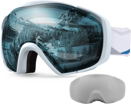 Miniatura 14 de OutdoorMaster Gafas de esquí con cubierta, gafas de nieve para snowboard OTG antivaho