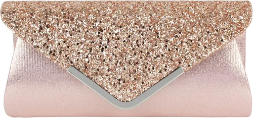 Miniatura 8 de Queena Bolso de mano de noche brillante con purpurina para mujer, bolso de mano con cadena para boda, fiesta, graduación, regalo para mamá, esposa
