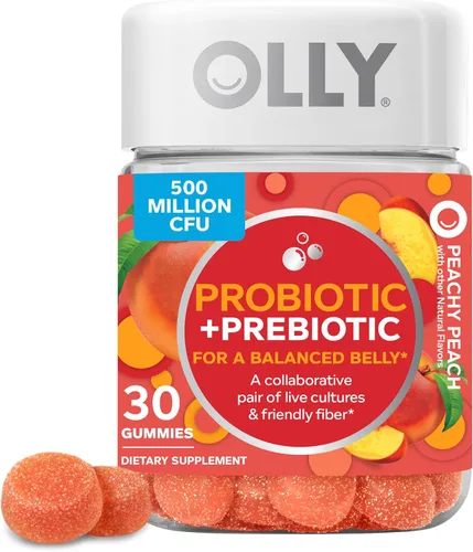 Miniatura 5 de OLLY Gomitas multivitamínicas multiprobióticas para adultos, 1 mil millones de UFC, apoyo digestivo e inmunológico y probióticos + gomita