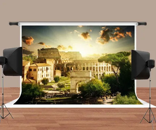 Miniatura 9 de Fondo de arquitectura italiana para fiesta temática italiana MEETSIOY 7x5ft Famoso Tema arquitectónico Italiano Fondo para fotografía Fiesta