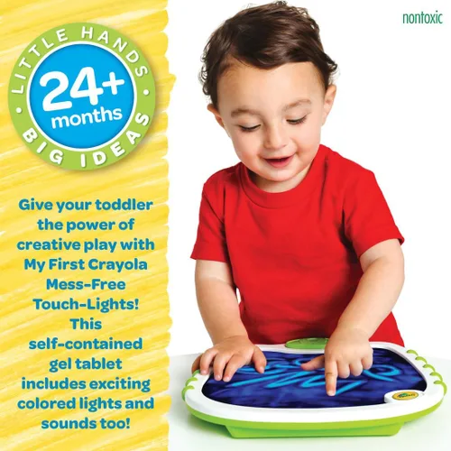 Miniatura 4 de Crayola Luces táctiles para niños, garabatos musicales y tablero sensorial, juguetes sensoriales para niños pequeños, pintura de dedos sin ensuciar