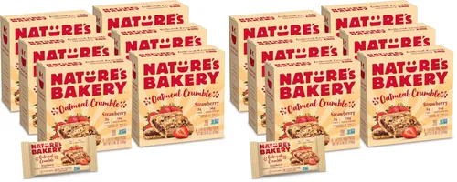Miniatura 14 de Nature's Bakery Barras de desmoronamiento de avena, manzana, fruta real, veganas, sin OMG, barra de desayuno, 1 caja con 6 paquetes, 6
