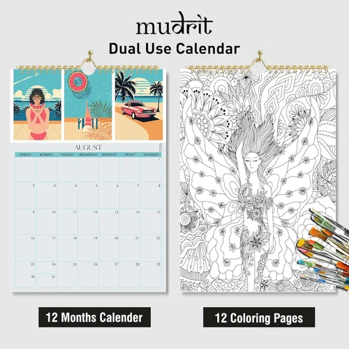 Miniatura 2 de Calendario de pared 2026, planificador de 12 meses de enero de 2026 a diciembre de 2026, encuadernado en espiral para oficina, hogar, familia
