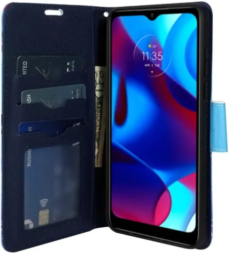 Miniatura 4 de Zase Funda para teléfono Moto G Stylus 5G (2023) para mujer, de piel sintética, diseño bonito con correa para la muñeca, ranura para tarjeta