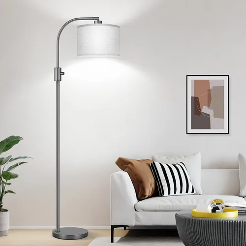 Miniatura 15 de [Actualizada] Lámpara de pie negra regulable, bombilla LED Edison de 1200 lúmenes incluida, lámpara de pie de arco para sala de estar, lámparas