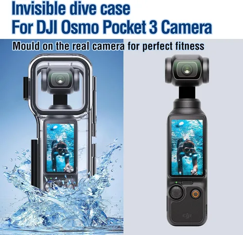 Miniatura 6 de Carcasa impermeable para DJI Osmo Pocket 3, pantalla táctil subacuática buceo carcasa protectora impermeable hasta 164.0 ft/164/ft con soporte