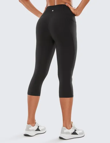 Miniatura 2 de CRZ YOGA Butterluxe - Leggings capri de entrenamiento con bolsillos de 19 pulgadas, cintura alta, pantalones cortos de yoga para mujer, suaves como