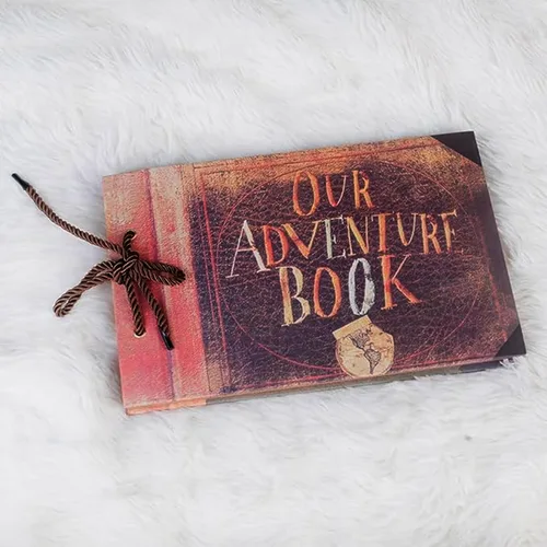 Miniatura 3 de RECUTMS Nuestro Libro de Aventuras con Caja de Regalo, Mejor Álbum de Fotos Scrapbook DIY de 80 Páginas, Álbum Retro de Fotos de Boda para Amantes