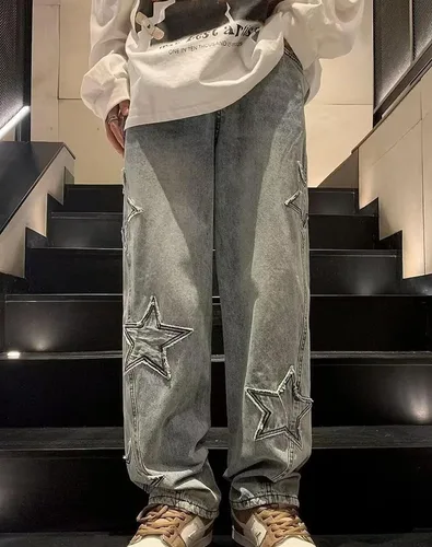 Miniatura 2 de Kisswow Y2k Star Jeans para mujer, lindos jeans para adolescentes, pantalones cargo Y2K para mujer