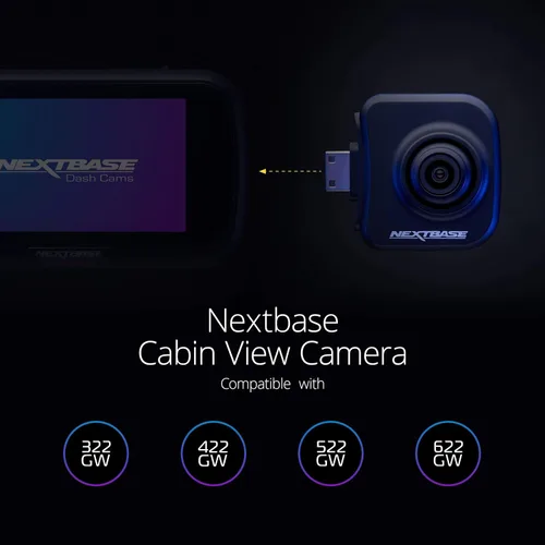 Miniatura 2 de Nextbase Series 2 Cámaras de módulo complementario – Ángulo de visión de cabina de 140 grados para uso comercial – Compatible con modelos de cámara
