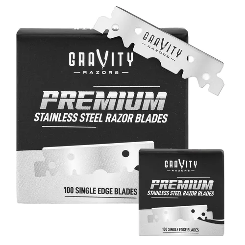 Gravity Razors GRAVITY RAZORS - Cuchillas de afeitar de un solo filo de alta calidad, cuchillas de afeitar de acero sueco para navajas de afeitar de