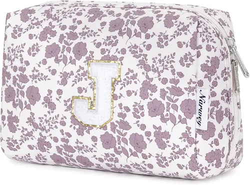 Miniatura 123 de Narwey Bolsa de maquillaje con inicial, regalos de graduación para adolescentes, niñas, niños y adolescentes, cosas de moda de 6 a 18 años, bolsa
