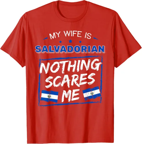 Miniatura 92 de Camiseta con la bandera de raíces salvadoreñas de El Salvador My Wife Is Salvadoran Roots, Negro