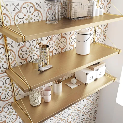 Miniatura 4 de Papel tapiz metálico dorado de 17.7 x 315 pulgadas, papel de contacto de acero inoxidable, a prueba de aceite, impermeable, para armarios