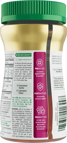 Miniatura 8 de Nature's Bounty Pre + Pro + Gomitas postbióticas para la salud digestiva, apoyo inmunológico, gomitas probióticas para la salud intestinal, sabor a