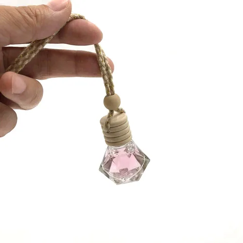 Miniatura 6 de 10 paquetes de difusores colgantes para automóvil, botellas de perfume de vidrio vacías, difusor de ambientador, botella, colgante, aceite