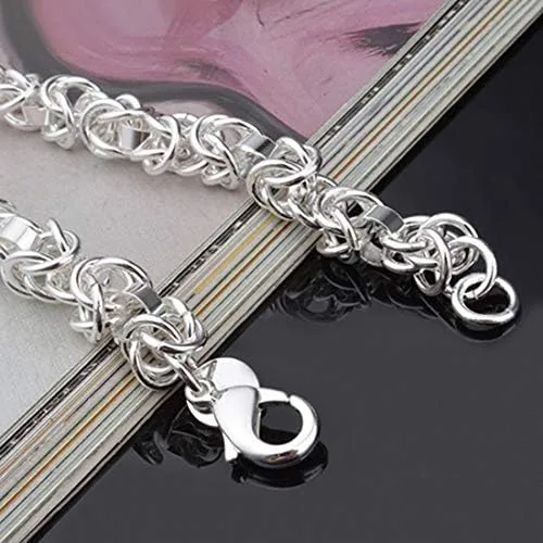 Miniatura 2 de Goodilest - Pulseras de plata de ley 925 para mujer pulsera de cadena de banquete regalo de joyería Plata
