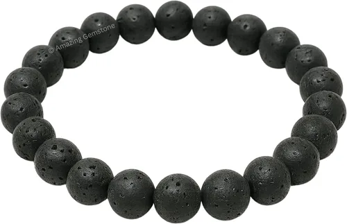 Miniatura 103 de Amazing Gemstone Pulsera de cristal para mujeres y hombres, pulsera de cristal curativo de protección, pulsera elástica con cuentas de piedras