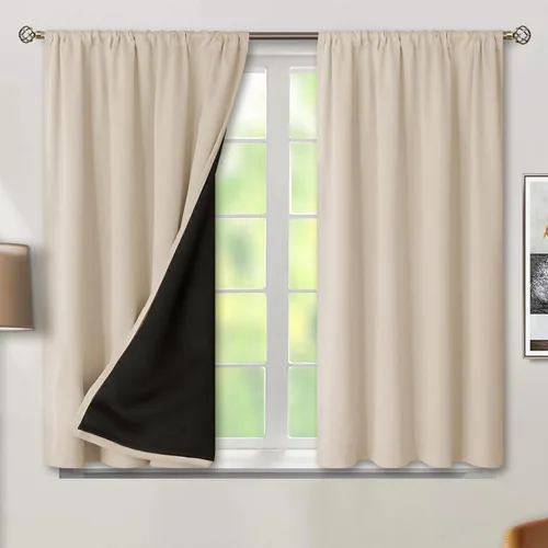 Miniatura 31 de BGment - Cortinas opacas para sala de estar de 63 pulgadas de largo, juego de 2 paneles, cortinas para oscurecer toda la habitación, cortinas