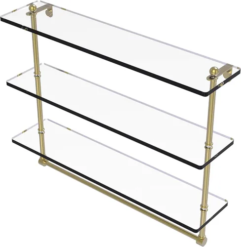 Miniatura 12 de Allied Brass PR-5/16TB Estante de cristal integrado de triple nivel de 16 pulgadas, bronce antiguo