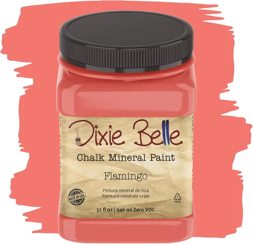 Miniatura 52 de Dixie Belle Paint Company - Pintura con acabado de tiza para muebles, color negro (Caviar), 1 galón, 128 fl oz, pintura mineral color rosa intenso