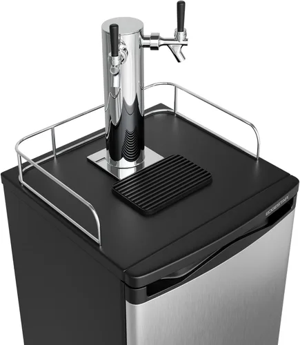 Miniatura 2 de EdgeStar KC2000SSTWIN Kegerator de tamaño completo de acero inoxidable de doble grifo y despachador de cerveza de barril - Acero inoxidable Plateado