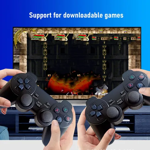 Miniatura 4 de Consola de juegos retro inalámbrica 4K controladores duales de 2.4 GHz, más de 20000 juegos clásicos, 9 emuladores Plug and Play HDMI Stick