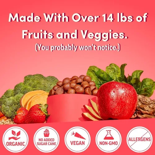 Miniatura 5 de Llama Naturals Gomitas multivitamínicas de fruta real Vitaminas integrales a base de alimentos para niños y mujeres Sin azúcar de caña añadida