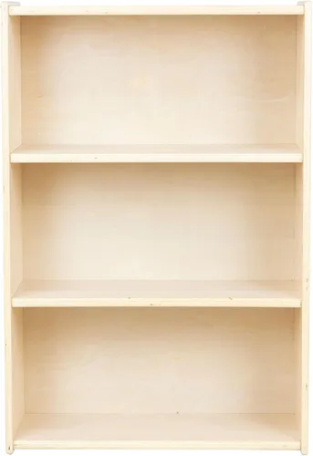 Miniatura 4 de Estantería de tres estantes para niños, 41.5 pulgadas de alto x 24 pulgadas de ancho x 11.5 pulgadas de profundidad, estantes resistentes de madera