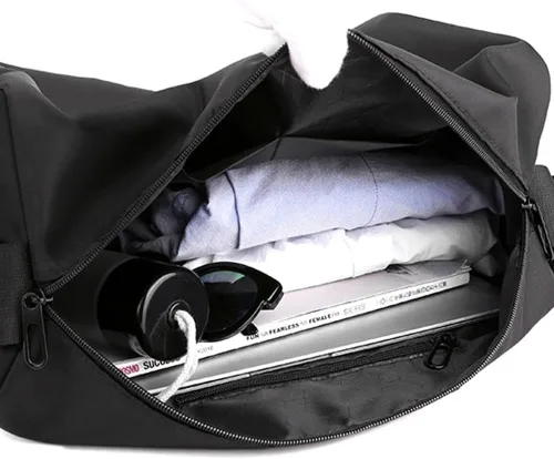 Miniatura 6 de Pequeña bolsa deportiva para gimnasio, bolsa de entrenamiento impermeable, mini bolsa de lona para hombres y mujeres, bolsa de viaje ligera