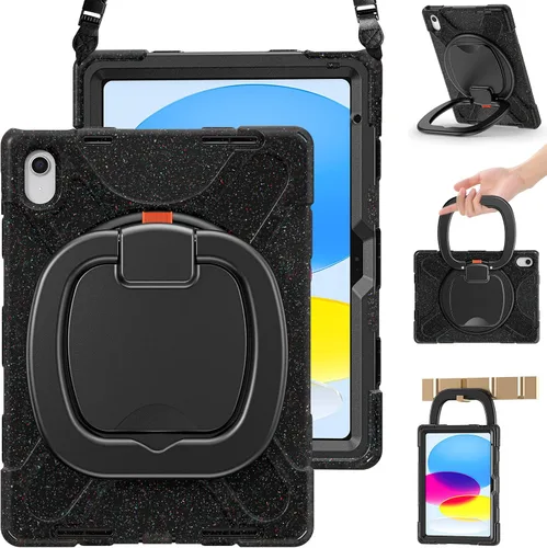 Miniatura 14 de BRAECN Funda para iPad (A16) de 11ª/10ª generación de 11 pulgadas/10.9 pulgadas 2025/2022, funda de silicona resistente con protector de pantalla
