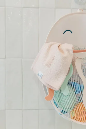 Miniatura 5 de Copper Pearl Oceana - Organizador de juguetes de baño con ventosas de malla extra grande para bañera, red de almacenamiento de juguetes de baño