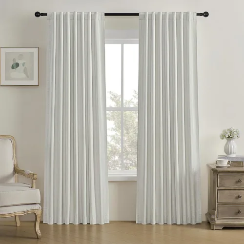 Miniatura 25 de Cortinas opacas de 54 pulgadas de largo para dormitorio, sala de estar, cortinas beige con aislamiento térmico, oscurecimiento de la habitación