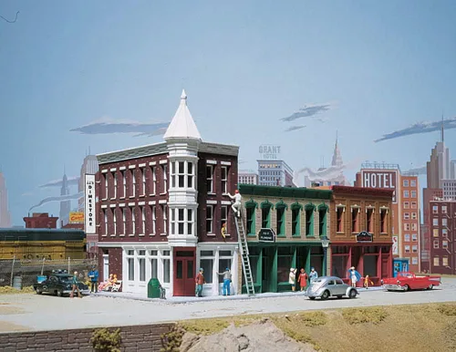 Miniatura 2 de Walthers Cornerstone N Scale Model Merchant's Row II Kit, 6-1/4 x 3-1/2" 6.3 x 3.5 in, (933-3224)