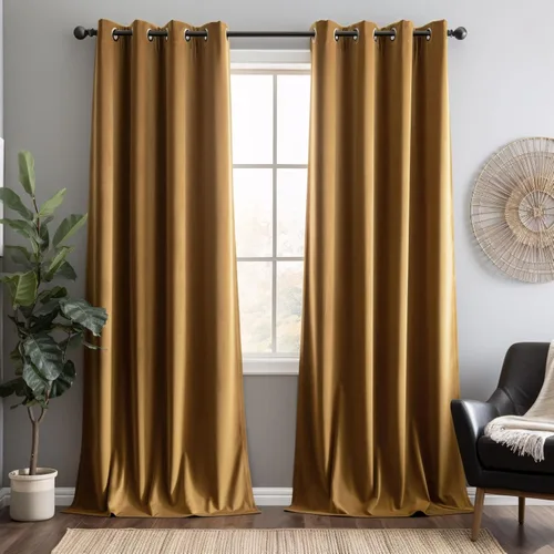 Miniatura 19 de Juego de 2 paneles de cortinas de terciopelo negro, cortinas súper suaves con ojales para decoración de sala de estar y dormitorio, reducción