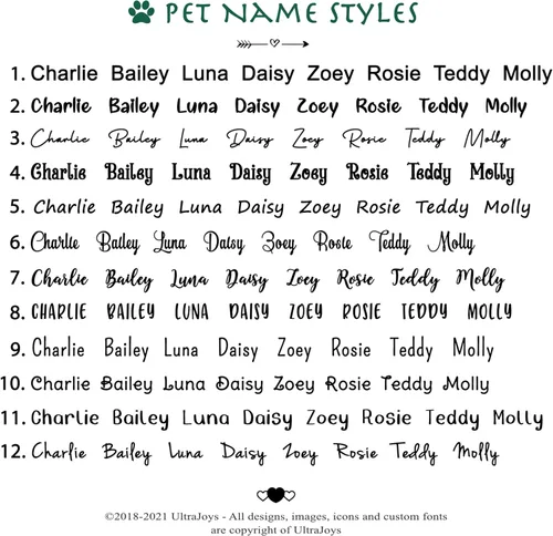 Miniatura 6 de Ultra Joys Placas de Identificación para Perros Personalizadas para Mascotas - Placa de ID Personalizada con Pata Hueca - Placa Grabada para Perros