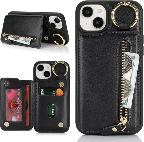 Miniatura 21 de Havaya Funda para iPhone 14 y 13 (6.1) compatible con cartera MagSafe con tarjetero - Funda magnética desmontable 2 en 1 - Ranuras para tarjetas