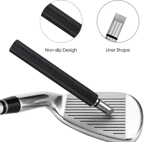 Miniatura 4 de VIPMOON Golf Club Cleaner Kit, 2 Pcs Groove Sharpener Regrooving Tool and 1 Pcs Retractable Club Cleaner Brush, Portable Groove Sharpener Tool for