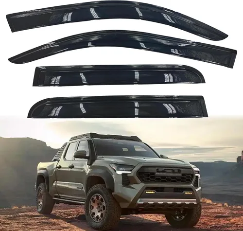 Miniatura 9 de DYRDINSHOW 4 unidades de deflectores de ventana adhesivos para sol y lluvia para Dodge Ram 1500 2002-2008, Ram 2500 y 3500 2003-2009 con cabina
