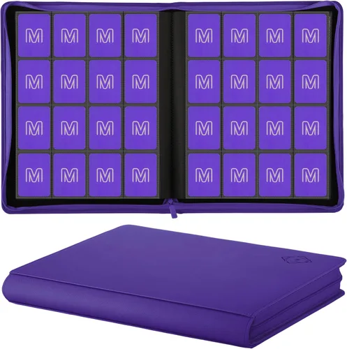 Miniatura 23 de Carpeta de Tarjetas Premium de 16 Bolsillos, Carpeta de Tarjetas de Intercambio Sostiene hasta 1000+ Tarjetas Álbum de Colección de Tarjetas 44 negro