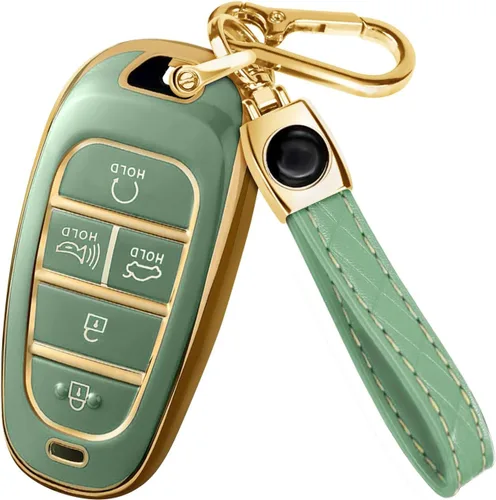 Miniatura 12 de Lucrum Compatible con funda para llavero Hyundai y llavero de cuero, funda para llavero para Santa Fe, Sonata, Tucson, Grandeur, Ioniq 5, Palisade