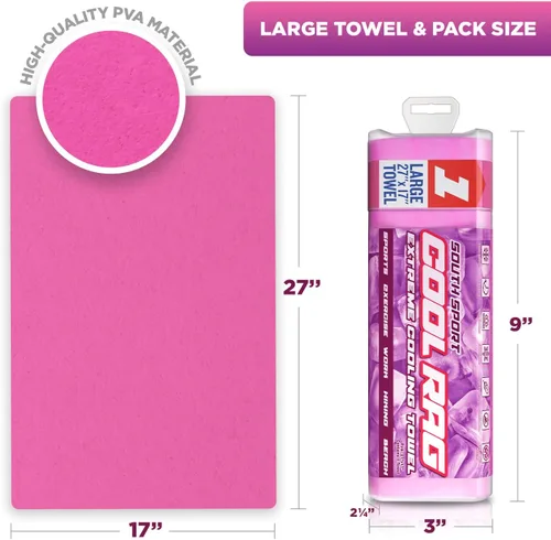 Miniatura 8 de Cool RAG - Toalla de enfriamiento extremo para aliviar el calor, toalla de enfriamiento de PVA para entrenamiento, gimnasio, correr y para otros