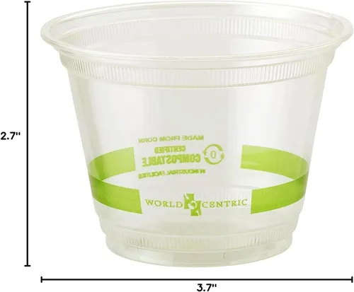 Miniatura 2 de World Centric CP-CS-9Q - Vasos Ingeo 100 % compostables
