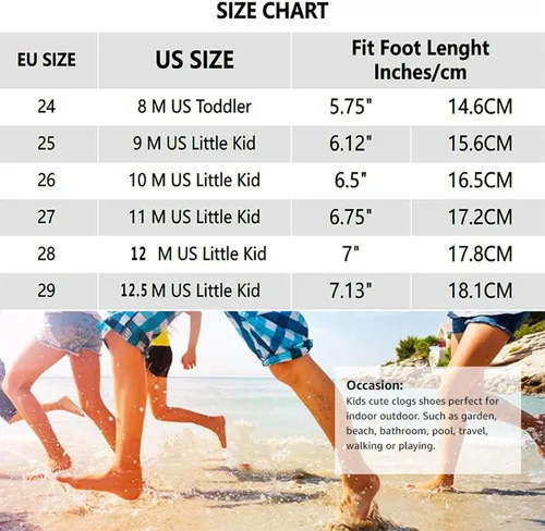 Miniatura 7 de viorwzde Zuecos para niños y niñas, bonitos dibujos animados, zapatos de jardín, sandalias de playa, sandalias de ducha antideslizantes para el agua